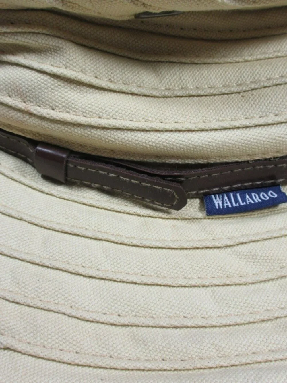 Wallaroo womens beige canvas Fraser vented Sun Beach hat OS